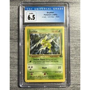 Pokémon TCG Scyther Jungle 26/64 Base Unlimited NON - Holo Rare - CGC 6.5